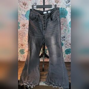 KanCan Women's Flare Jeans in Charcoal